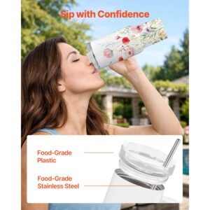 sublimation tumblers, 8 pack, 40 oz tumblers bulk with handle, stainless steel sublimation cups with lids and straws, double wall insulated tumbler blank, for diy personalized customization