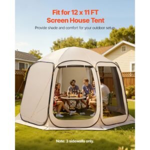 sun shade sail canopy covers, fit for 12 x 11 ft screen house tent, sun protection, 5.51 x 4.59 ft 300d oxford silver coated fabric, pack of 3 (not include tent), for outdoor activities, beige
