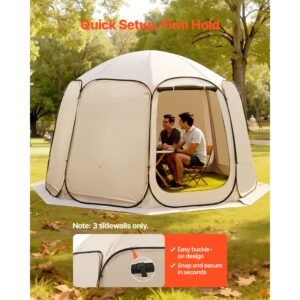 sun shade sail canopy covers, fit for 12 x 11 ft screen house tent, sun protection, 5.51 x 4.59 ft 300d oxford silver coated fabric, pack of 3 (not include tent), for outdoor activities, beige