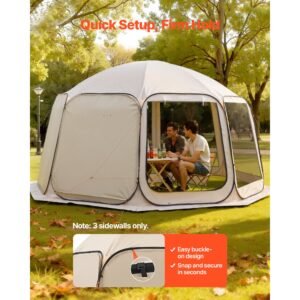 sun shade sail canopy covers, fit for 15 x 13.8 ft screen house tent, sun protection, 5.51 x 5.25 ft 300d oxford silver coated fabric, pack of 3 (not include tent), for outdoor activities, beige