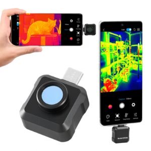 Thermal Imaging Camera for Android, 512 x 384 TISR Super Resolution, 25HZ Refresh Rate Infrared Thermal Imager for Smartphone Tablet, 256 x 192 IR Resolution, -4°F to 1022°F & 15 Color Palettes