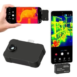 Thermal Imaging Camera for Android & iOS, 512 x 384 Super Resolution, 25HZ Refresh Rate Infrared Thermal Imager for Smartphones Tablets, 256 x 192 IR Resolution, -4°F-1022°F & 6 Color Palettes