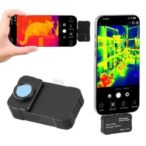 Thermal Imaging Camera for Android & iOS, 512 x 384 Super Resolution with Macro Lens, 25HZ Refresh Rate Infrared Thermal Imager for Smartphones Tablets, 256 x 192 IR Resolution, -4°F to 1022°F