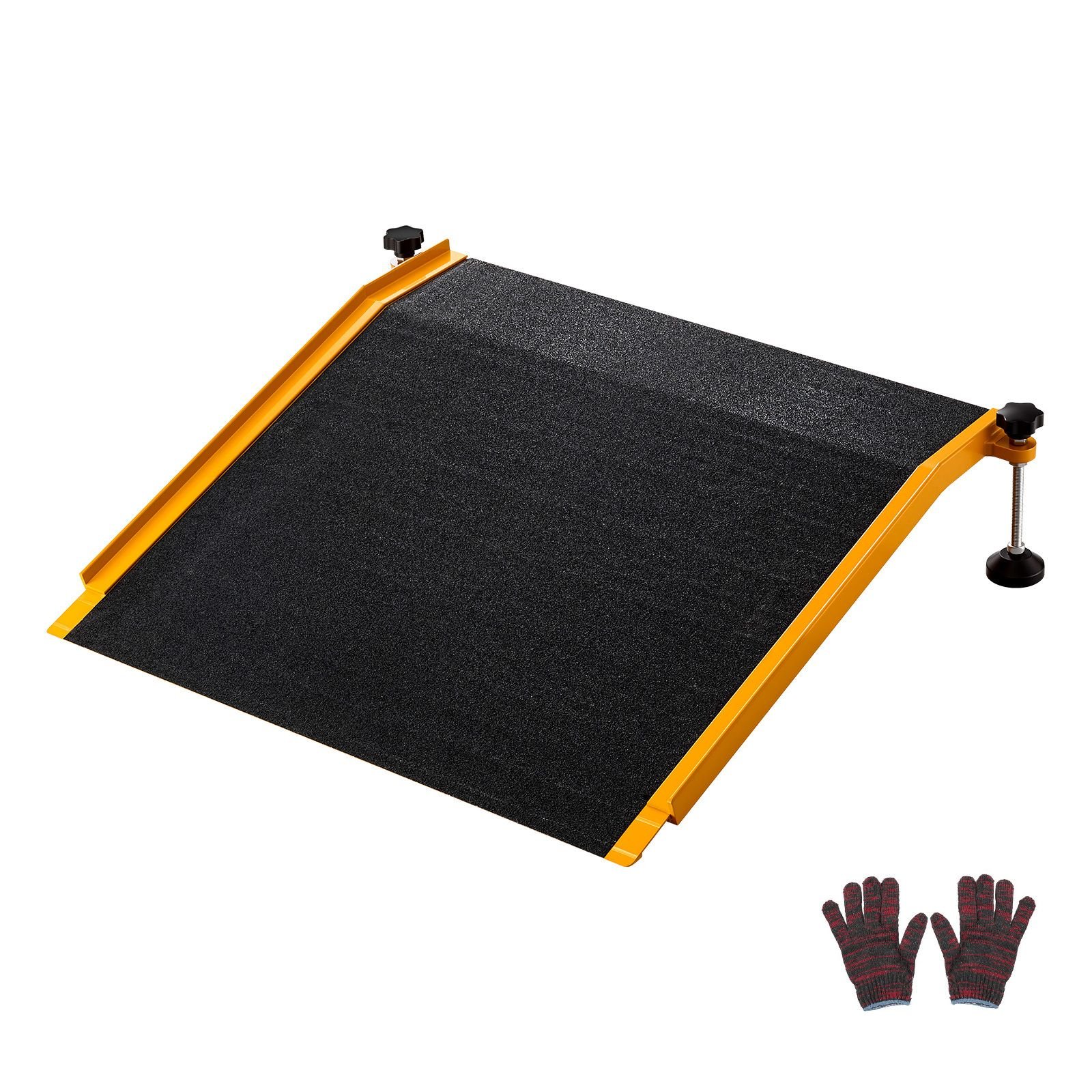 threshold ramp for doorways, 26.4 x 31.9 in, platform aluminum wheelchair ramp with adjustable height, non slip door threshold ramps, 400 lbs load capacity, for home steps, wheelchairs, walkers