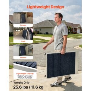 threshold ramp for doorways, 36 x 36 in, platform aluminum wheelchair ramp with adjustable height, non slip door threshold ramps, 700 lbs load capacity, for home steps, wheelchairs, walkers
