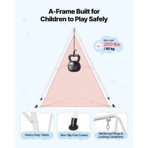 toddler swing and jumper, 2 in 1 swing set and bouncer, soft cushion with foldable a frame metal stand, heavy duty thick ropes, easy to install and store, for indoor or outdoor play, gray