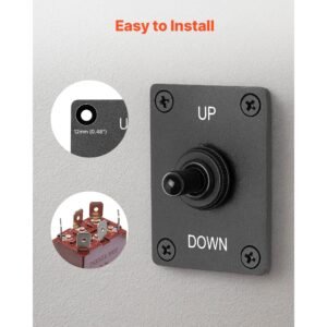 toggle switch, 6 pin momentary polarity reversing toggle switch (on) off (on) dc 12v/30a ac 250v/15a with up down mounting panel & waterproof boot cap for auto car marine boat