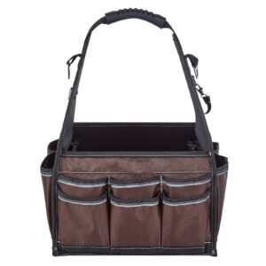 Tool Bag, 13 Inch, 45-Pocket Open Top Tool Tote, Electrical Maintenance Toolbox Organizer Storage with Handle, Adjustable Shoulder Strap, Portable Toolbag, for Professionals DIY & Jobsite Use