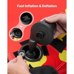 towable tubes for boating, 2 rider inflatable boat tubes and towables, 340lbs capacity water sport tube for boat to pull with anti slip pad, full nylon cover, padded handles & safety valve