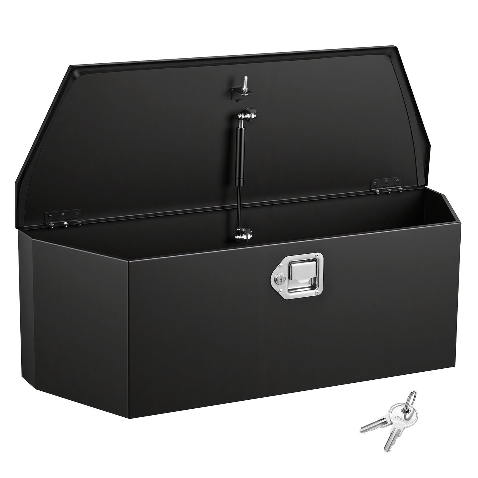 trailer tongue box, 36" x 12.3" x 12" steel trailer tongue tool box, heavy duty storage organizer with lock and keys, utility tool chest for pickup truck bed, rv, suv, off road vehicle, black