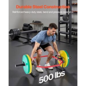 trap bar hex bar, 2 inch hex barbell, 500 lbs capacity shrug bars, weightlifting and strength training equipment, home gym for squats, deadlifts, shoulder presses, red