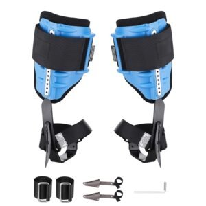 Tree Climbing Spikes, Height-Adjustable Tree Climbing Gear with Straps & Padding Cushion, 350 lbs Load Capacity, Heavy Duty Steel Climb Spurs Arborist Equipment for Fruit Picking Hunting
