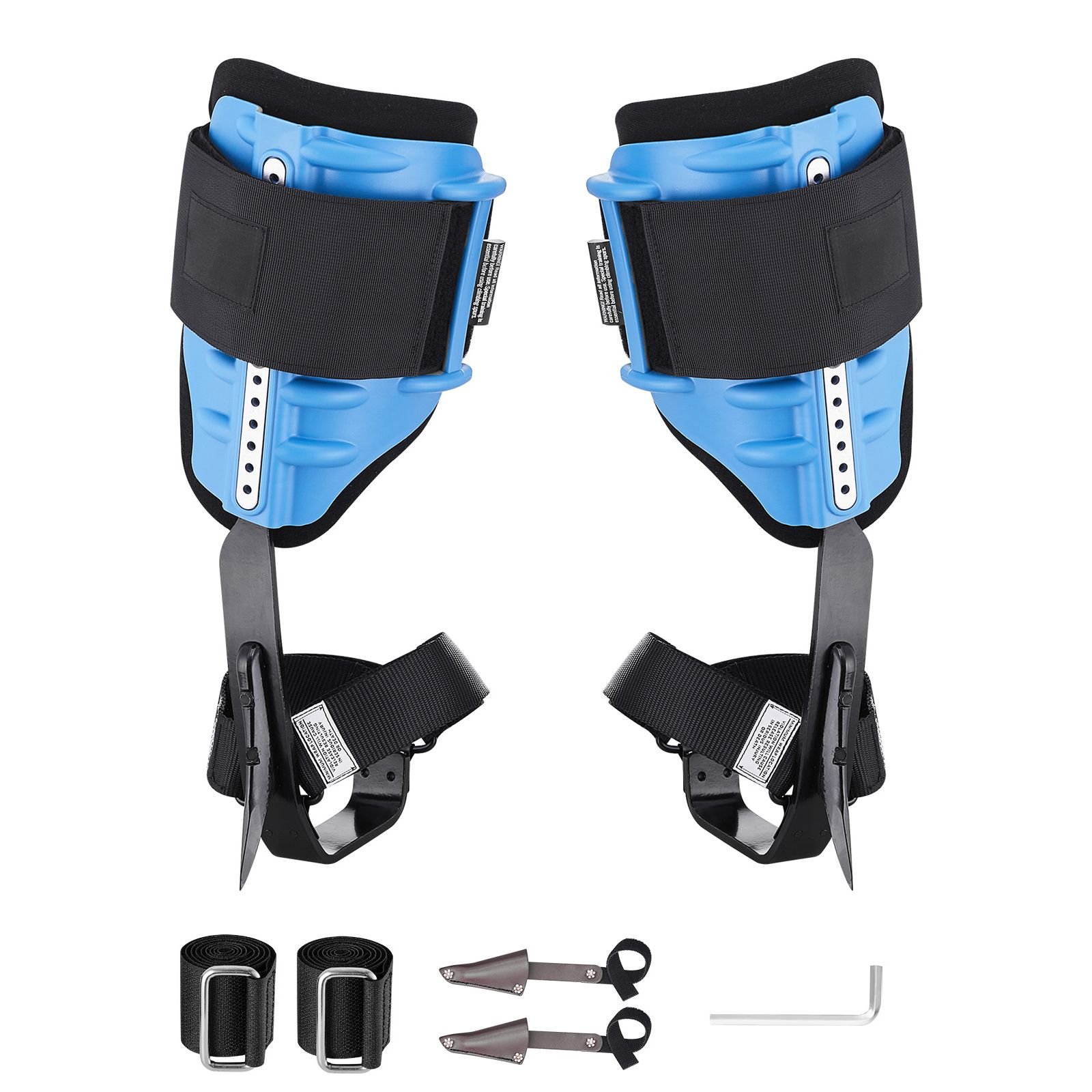 tree climbing spikes, height adjustable tree climbing gear with straps & padding cushion, 350 lbs load capacity, heavy duty steel climb spurs arborist equipment for fruit picking hunting