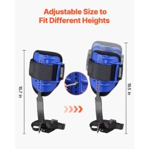 tree climbing spikes set, height adjustable tree climbing gear with straps & harness, 350 lbs load capacity, heavy duty steel climb spurs arborist equipment for fruit picking hunting