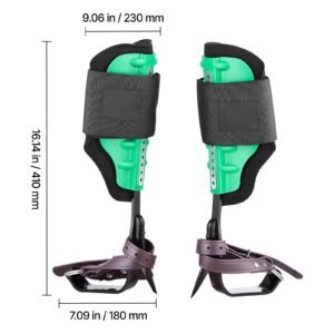 tree climbing spikes set, height adjustable tree climbing gear with straps & spike protectors, 350 lbs load capacity, heavy duty steel climb spurs arborist equipment for fruit picking hunting