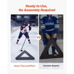 triangle hockey passer, heavy duty multi angle rebounder, hockey passing aid, passing & stick handling trainer, off ice & on ice portable equipment, help improve puck control & shooting