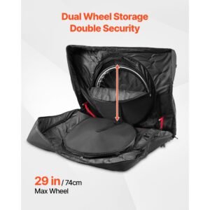 triathlon bike travel bag, transport bicycle storage carry bag with tsa lock & dual zipper, triathlon bicycle case max. wheelbase 42 in for travel, outdoor use, train airplane subway transport