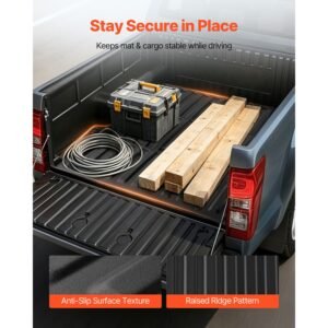 truck bed mat, tpe, compatible with 2015 2026 ford f150 lightning bed, heavy duty custom fit, all weather protection pickup car cargo trunk liner replacement, for 2015 2026 ford f150 accessories