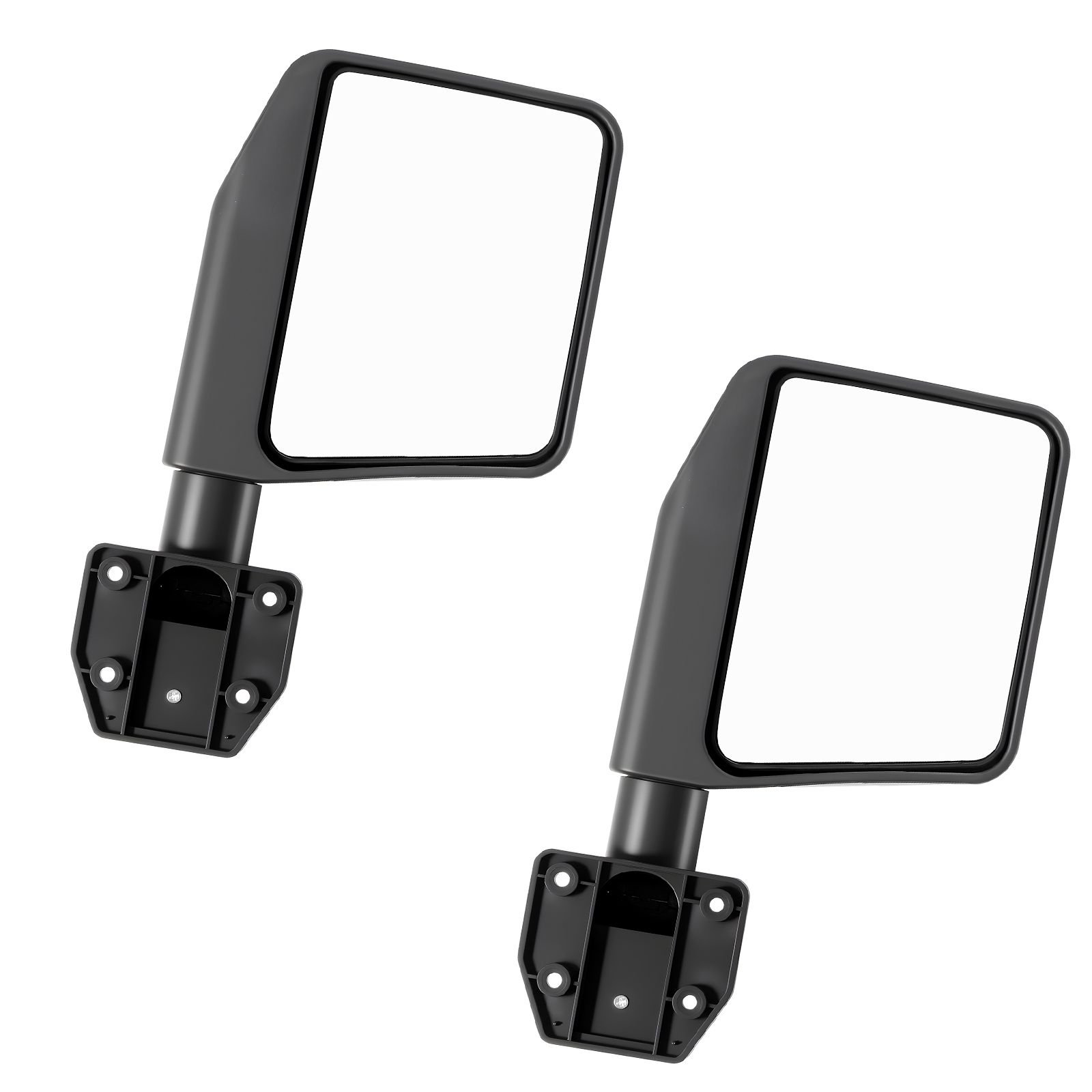tube door side mirrors, compatible with jeep wrangler cj7 yj tj jk jl/gladiator jt/cherokee xj, dot certified side view mirrors for half tubular doors, up/down/left/right adjustable, 1 pair