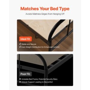 twin size bunkie board, 0.4 in foldable bed board slats with connection, wooden mattress support for twin size bed, support under mattress boards, ready to use, 8 piece, burlywood