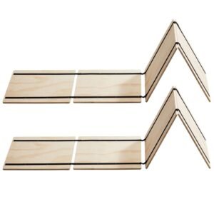 Twin Size Bunkie Board, 0.4 in Foldable Bed Board Slats with Connection, Wooden Mattress Support for Twin Size Bed, Support under Mattress Boards, Ready to Use, 8 Piece, Burlywood