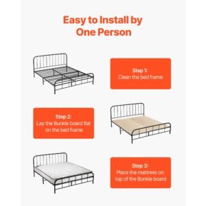 twin size bunkie board, 0.4 in foldable bed board slats with connection, wooden mattress support for twin size bed, support under mattress boards, ready to use, 8 piece, burlywood