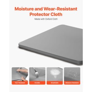 twin size bunkie board, 1.5 in bed board slats with 200d oxford cloth, wooden mattress support for twin size bed, easy assembly support under mattress, 2 piece, gray