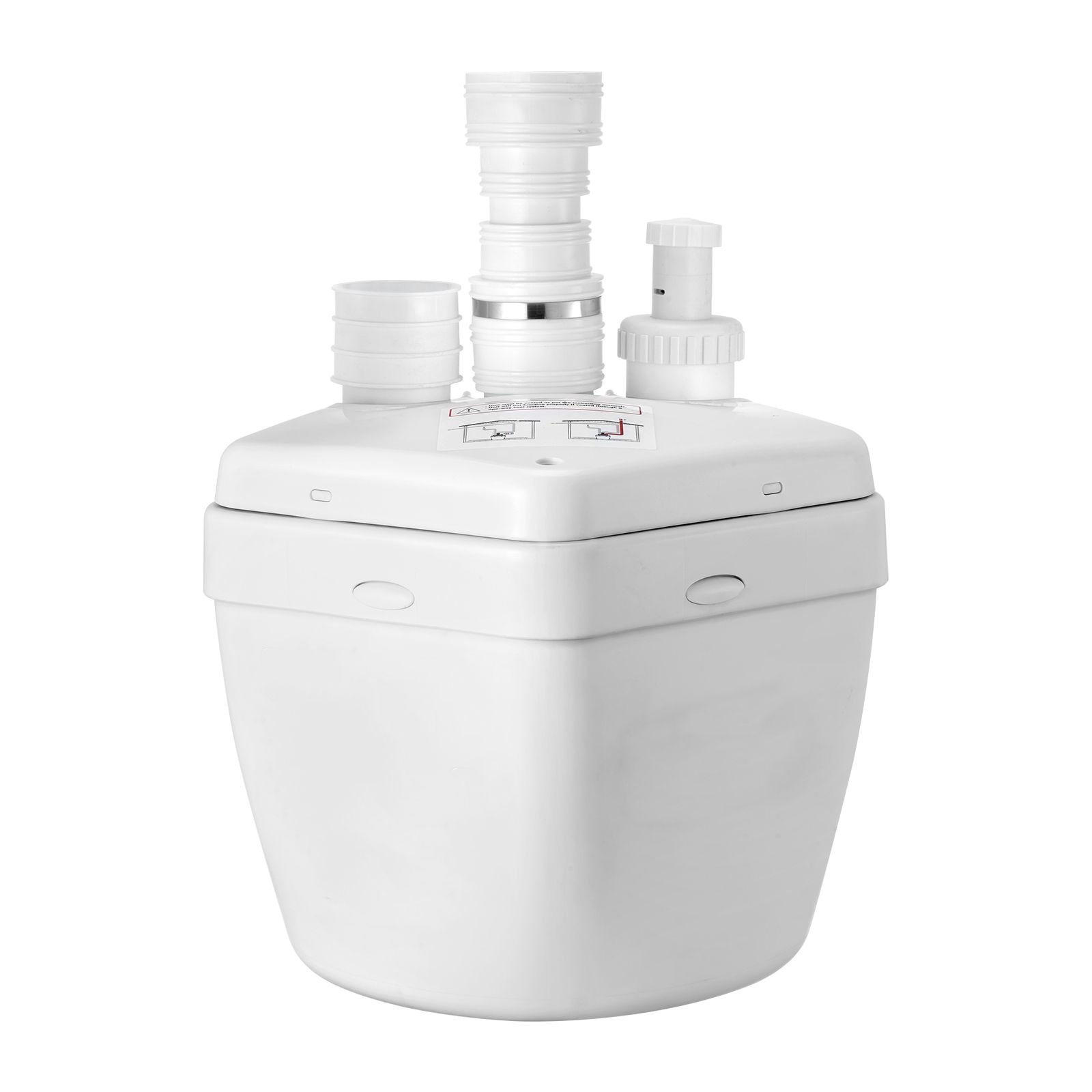 utility sink pump, 1 hp, 2200 gph under sink pump with 3 water inlets 1 outlet, 36 ft max lift, cast aluminum motor, macerating toilet system, for sink shower wash bin urinal kitchen basement