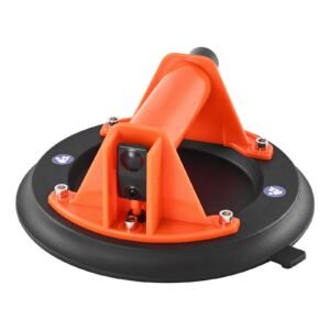 vacuum suction cup, 8 inch vacuum glass lifter with abs handle, 400 lbs max lifting capacity tile suction cup tool with carrying case for lifting large tile, granite, drywall, windows (2 pack)