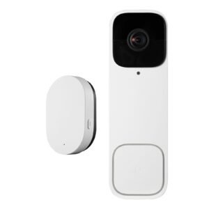 Video Doorbell, 2K Wireless Camera Ring Doorbell Works with 170° Ultra-Wide View, 2-Way Audio, Motion Detection & Night Vision, Supports Alexei & Google, Cloud Storage, Battery/Wired Powered