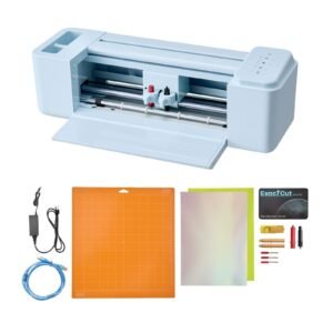 Vinyl Cutting Machine, 12 in, Button-Controlled Vinyl Cutter, 5000+ Built-in Design Resources, Compatible with Mac, Windows, Android and iOS, for Creating Customized Crafts Cards, Home Decor