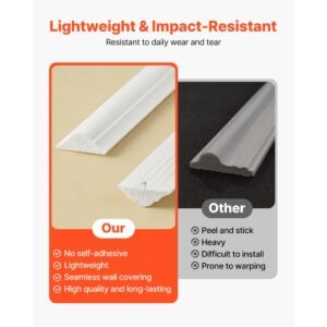 wall molding 3 pack, wainscoting panels kit, lightweight paintable polystyrene, easy to install accent wall trim for interior décor living room, bedroom, home, white (31x63 + 31x24 in)