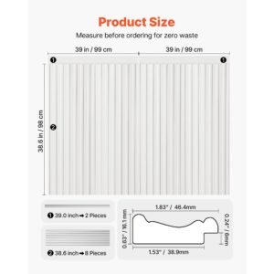 wall molding kit, wainscoting panels, lightweight paintable polystyrene, easy to install, wide & narrow accent wall trim for interior décor living room, bedroom, white (77.5 x 38.6 in )