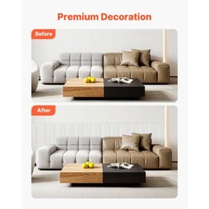 wall molding kit, wainscoting panels, lightweight paintable polystyrene, easy to install, wide & narrow accent wall trim for interior décor living room, bedroom, white (77.5 x 38.6 in )