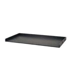 Washer Dryer Countertop, 54 x 27.5 in Marble Washer and Dryer Topper with Edge & 2 Hooks, Water-Resistant Laundry Machine Topper for Laundry Closet Pantry Counter Organization and Storage, Black
