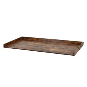 Washer Dryer Countertop, 54 x 27.5 in Wooden Washer and Dryer Topper with Edge & 2 Hooks, Water-Resistant Laundry Machine Topper for Laundry Closet Pantry Counter Organization and Storage, Brown