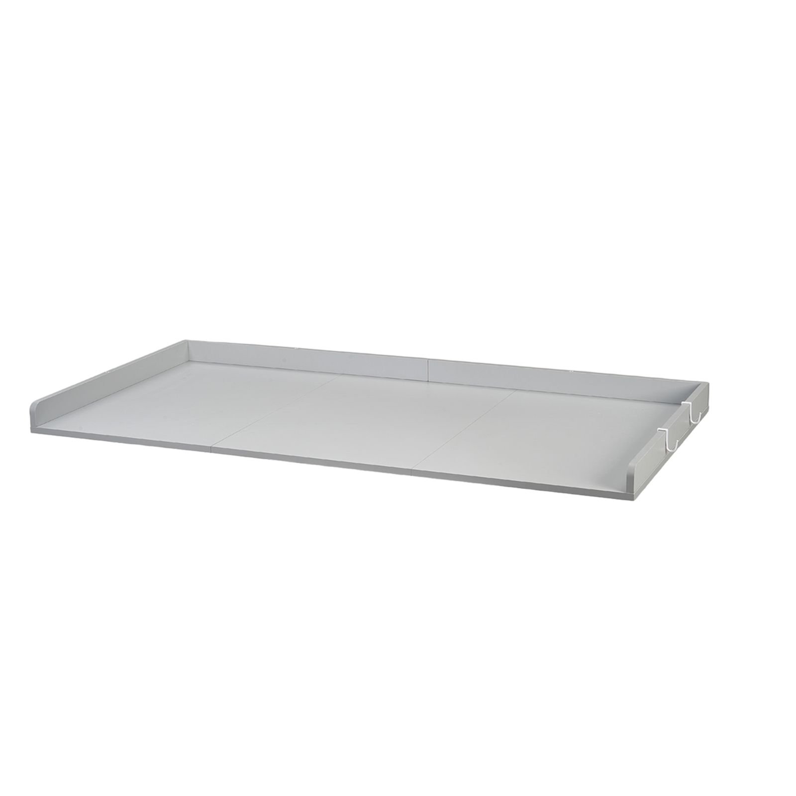 washer dryer countertop, 54 x 27.5 in wooden washer and dryer topper with edge & 2 hooks, water resistant laundry machine topper for laundry closet pantry counter organization and storage, gray