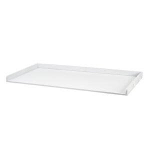Washer Dryer Countertop, 54 x 27.5 in Wooden Washer and Dryer Topper with Edge & 2 Hooks, Water-Resistant Laundry Machine Topper for Laundry Closet Pantry Counter Organization and Storage, White