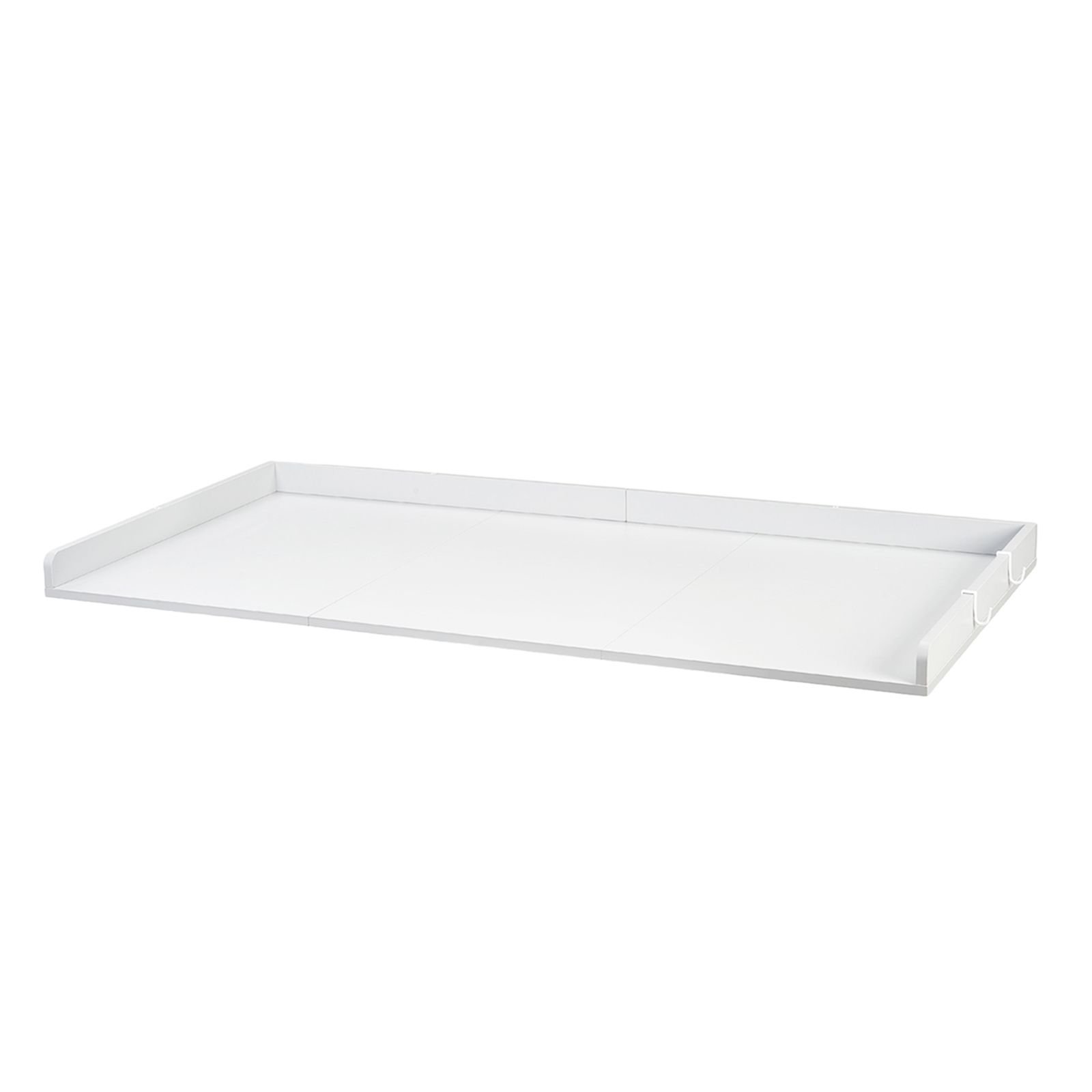 washer dryer countertop, 54 x 27.5 in wooden washer and dryer topper with edge & 2 hooks, water resistant laundry machine topper for laundry closet pantry counter organization and storage, white