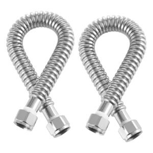 Water Heater Kit, 18 Inch Length Water Heater Flex Connector, Waters Heaters Installation Kit with 3/4" FIP x 3/4" FIP Inlet & Outlet Connection for Bathroom, Kitchen, Laundry Room, Boiler Room