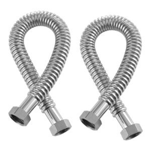 Water Heater Kit, 24 Inch Length Water Heater Flex Connector, Waters Heaters Installation Kit with 1" FIP x 1" FIP Inlet & Outlet Connection for Bathroom, Kitchen, Laundry Room, Boiler Room