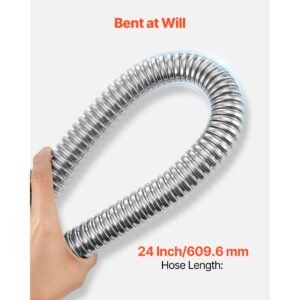 water heater kit, 24 inch length water heater flex connector, waters heaters installation kit with 1" fip x 1" fip inlet & outlet connection for bathroom, kitchen, laundry room, boiler room