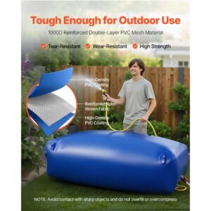 water storage bladder 264.2 gallon large capacity water bag, portable & collapsible soft waters container, leakproof & tear resistant pvc emergency waters storage tank for rv truck & outdoor use