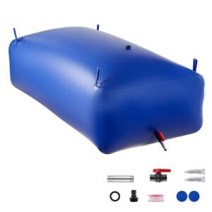 Water Storage Bladder 264.2 Gallon Large Capacity Water Bag, Portable & Collapsible Soft Waters Container, Leakproof & Tear-Resistant PVC Emergency Waters Storage Tank for RV Truck & Outdoor Use