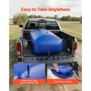 water storage bladder 264.2 gallon large capacity water bag, portable & collapsible soft waters container, leakproof & tear resistant pvc emergency waters storage tank for rv truck & outdoor use