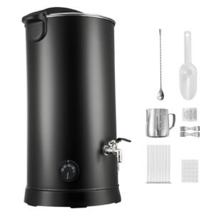 Wax Melter for Candle Making, 15.9 Qts, Fast and Even Heating, with Easy Pour Spout and Temperature Control, Hourglass Base for Non-Stick Smooth Flow, Wax Melting Pot for Making Candles Soaps