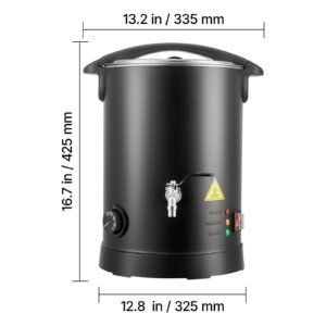 wax melter for candle making, 8.5 qts, fast and even heating, with easy pour spout and temperature control, hourglass base for non stick smooth flow, wax melting pot for making candles soaps