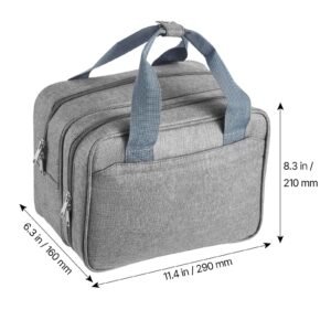 wearable breast pump bag, breast feeding bag with ice pack, fits for m5/m6, pumping accessories & breastmilk storage, portable pump carrying case for work, travel & family use, grey