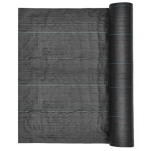 Weed Barrier Fabric Heavy Duty, 13x115FT 3.5oz Landscape Fabric, Woven Weed Blocker Fabrics, Garden Fabrics Weeds Barrier, Weeds Control Ground Cover, Geotextile Webbing, Gardening Mat, Black