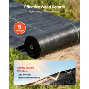weed barrier fabric heavy duty, 3x100ft 5oz landscape fabric, woven weed blocker fabrics, garden fabrics weeds barrier, weeds control ground cover, geotextile webbing, gardening mat, black